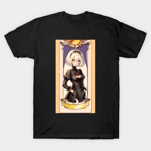 2b Tarot Card T-Shirt by PYXLE